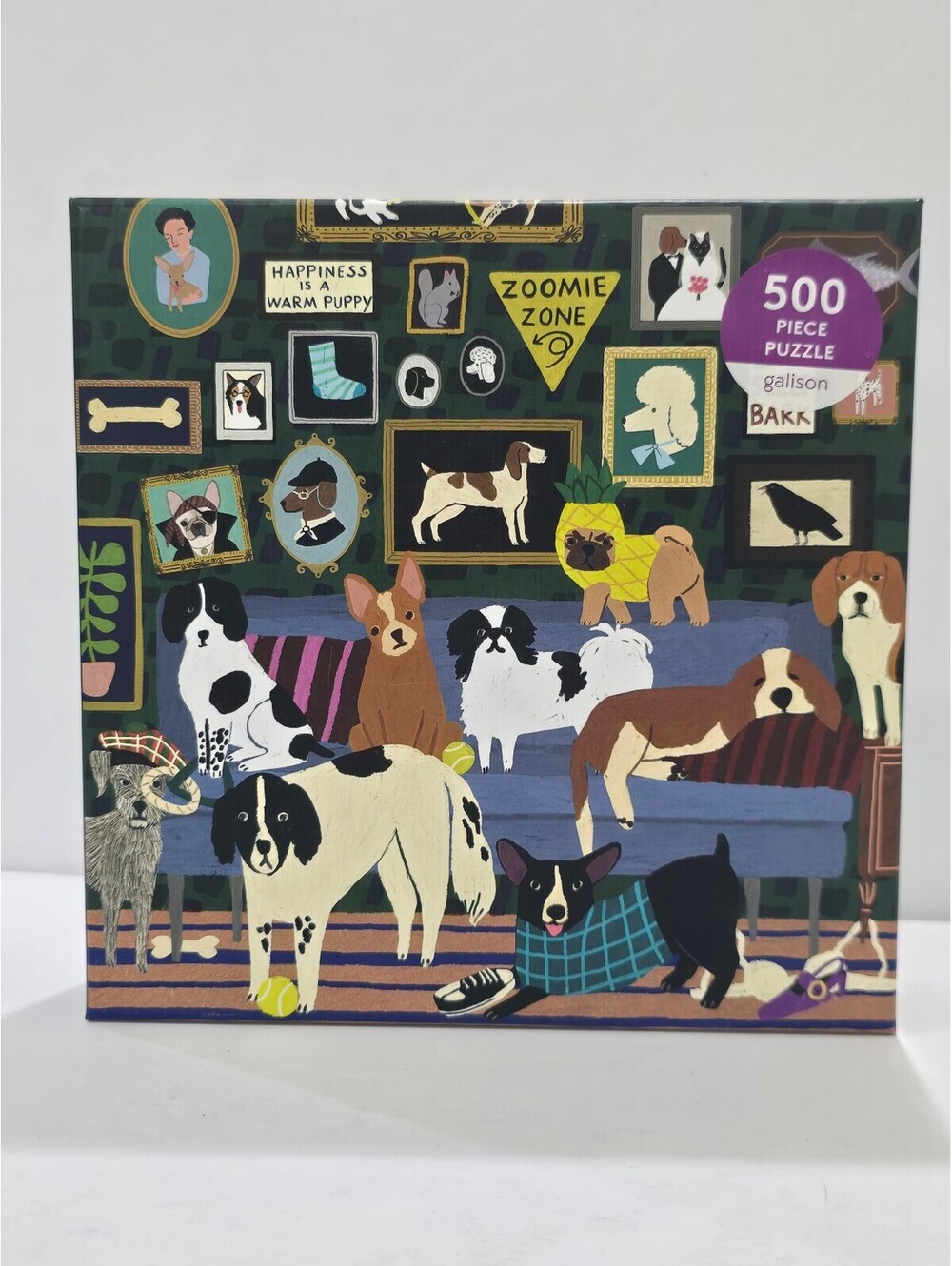 Galison Lounge Dogs 500 Piece Puzzle